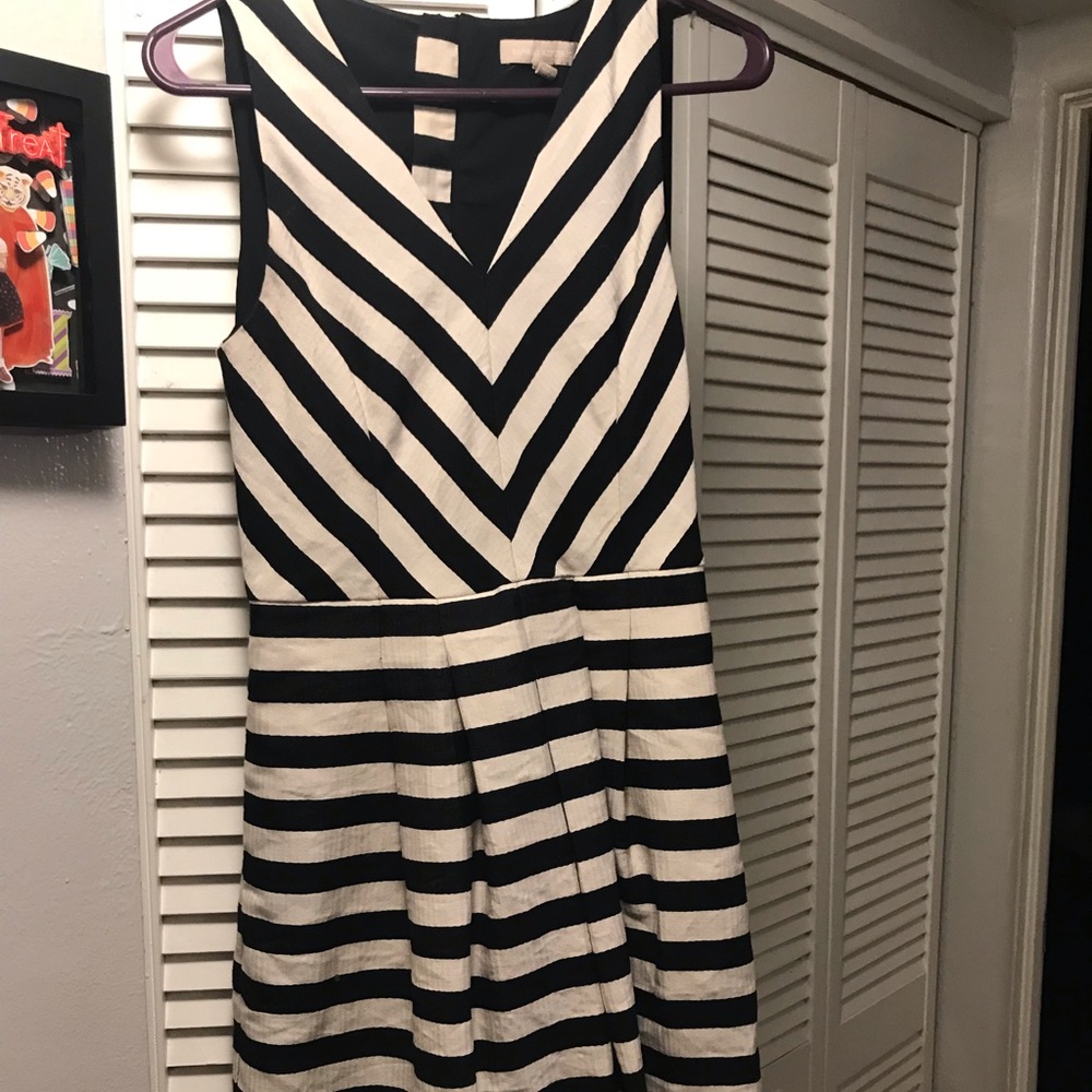 Black and white striped Banana Republic dress